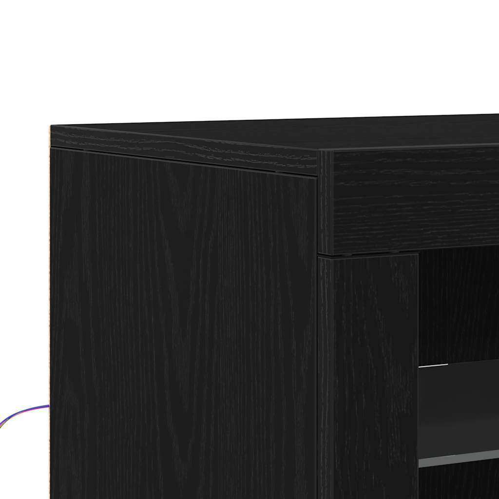 Side Cabinet Black oak 41 x 37 x 67 cm Engineered Wood